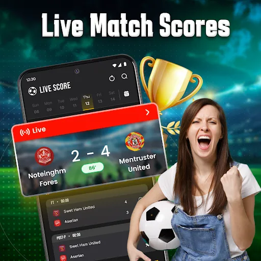 Скриншот 1 — Live Score - Football Updates