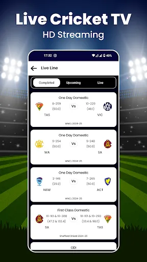 Скриншот 1 — Live Cricket TV HD Streaming