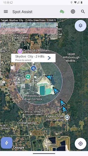 Скриншот 1 — Spot Assist Skydiving Tool