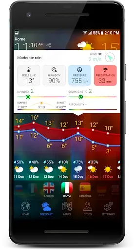 Скриншот 5 — 3D EARTH PRO - local forecast