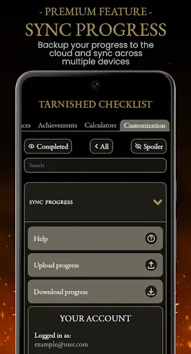 Скриншот 2 — Tarnished Checklist Premium