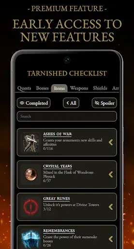 Скриншот 5 — Tarnished Checklist Premium