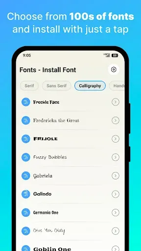 Скриншот 1 — Fonts - Find, Install any Font