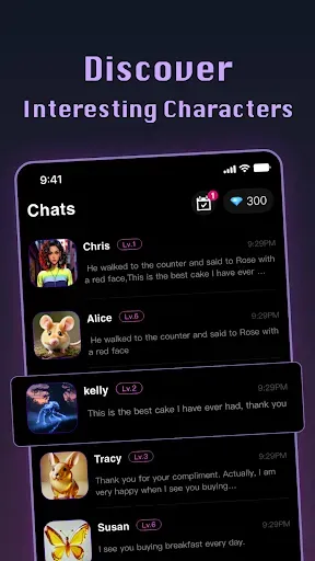 Скриншот 4 — Lollyy - AI Characters Chat