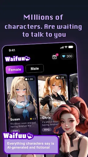 Скриншот 6 — Lollyy - AI Characters Chat