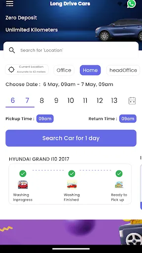 Скриншот 1 — Long Drive Cars - Car Rental