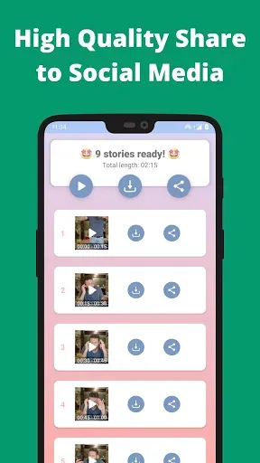 Скриншот 4 — Story Cutter: Длинное видео