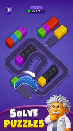 Скриншот 2 — Color Sort Loop: Card & Cube