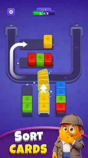 Скриншот 3 — Color Sort Loop: Card & Cube