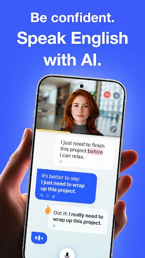 Скриншот 1 — Speak English with Loora AI