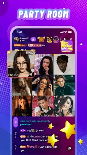 Скриншот 3 — Vone: Live, Video Party & Fun