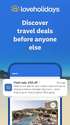 Скриншот 1 — loveholidays: hotels & flights