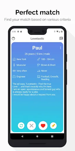 Скриншот 2 — Lovetastic: Pictureless Dating