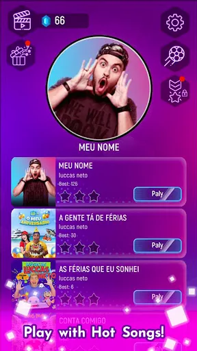 Скриншот 1 — Luccas Neto - Tiles Hop Jogos