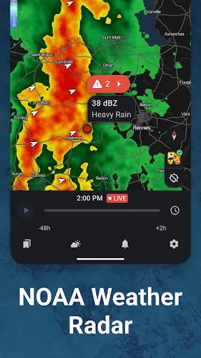Скриншот 1 — Rain Viewer: Weather Radar Map