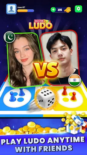 Скриншот 1 — Ludo Online Dice Board Game
