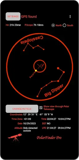 Скриншот 1 — PolarFinder Pro