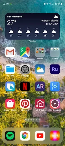 Скриншот 1 — Лаунчер iOS 17 Lite