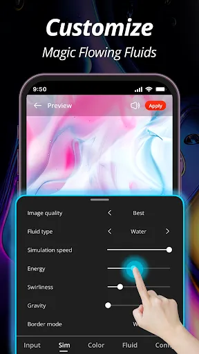 Скриншот 6 — Живые обои: Magic Fluid