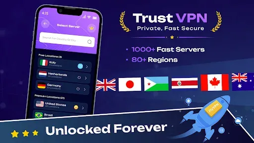 Скриншот 1 — TrustGuard VPN - Fast & Secure