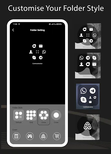 Скриншот 5 — Nil Launcher - Theme, Folder