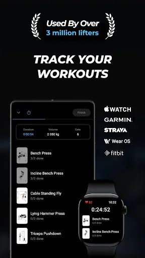 Скриншот 1 — LYFTA - Gym Workout Tracker