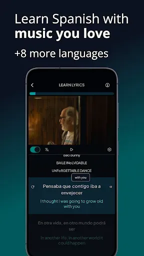 Скриншот 1 — LyricFluent: Learn Languages