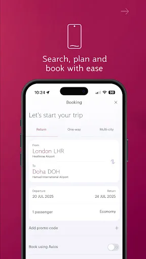 Скриншот 2 — Qatar Airways