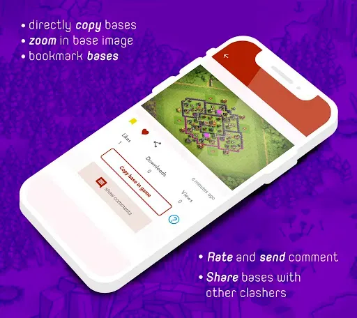 Скриншот 1 — CoC Base Maps 2026 – Fan App