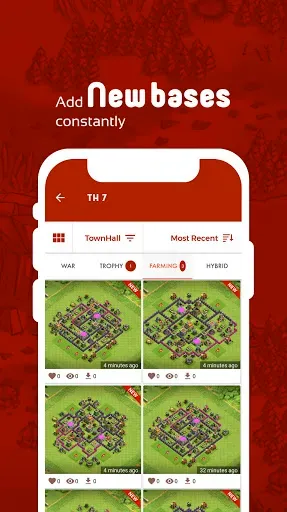 Скриншот 4 — CoC Base Maps 2026 – Fan App
