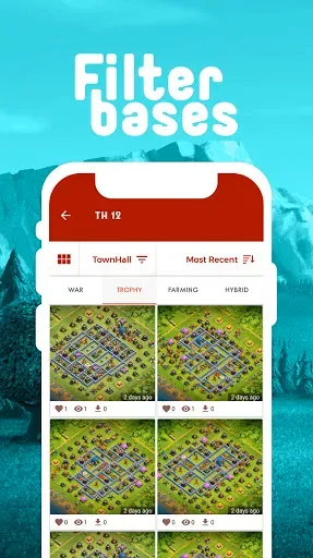 Скриншот 6 — CoC Base Maps 2026 – Fan App