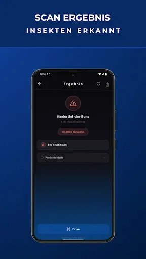 Скриншот 2 — Insekten Lebensmittel Scanner