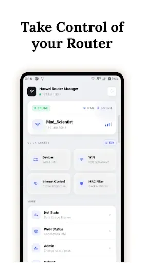 Скриншот 8 — WiFi Manager for Huawei Router