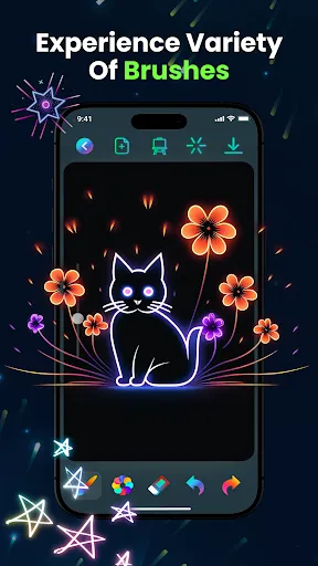 Скриншот 3 — Magic Doodle: Glow Art Drawing