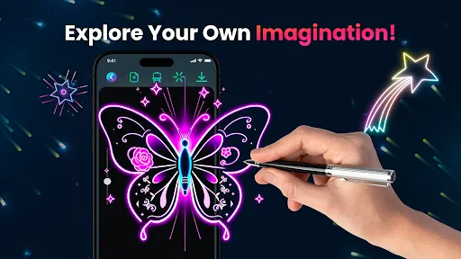 Скриншот 6 — Magic Doodle: Glow Art Drawing