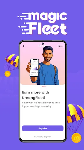 Скриншот 1 — magicFleet Rider App