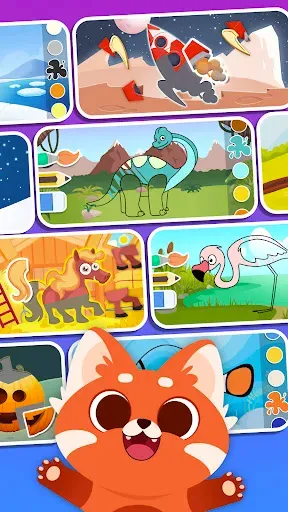 Скриншот 3 — Раскраски-пазлы игры для детей