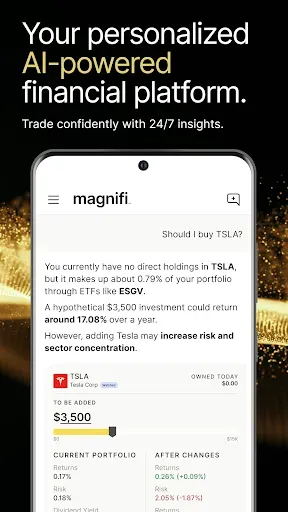 Скриншот 3 — Magnifi: Invest with AI