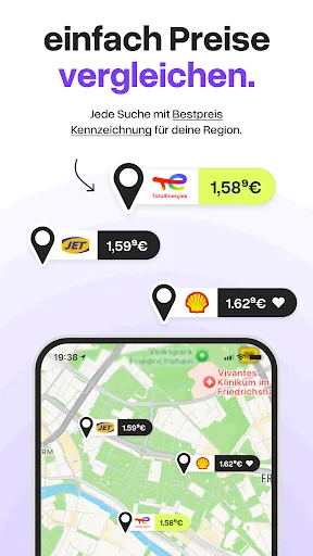 Скриншот 2 — BesserTanken: Spritpreise App