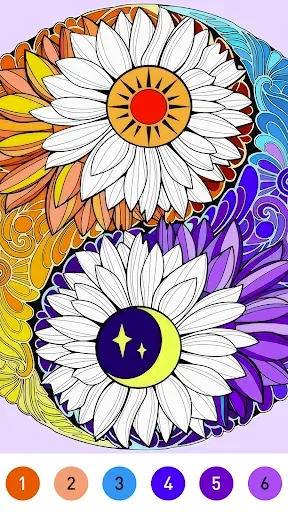 Скриншот 2 — Mandala Color by Number Book