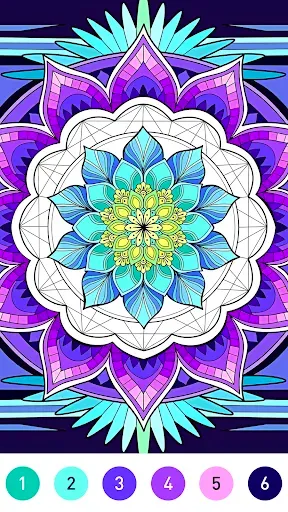 Скриншот 3 — Mandala Color by Number Book