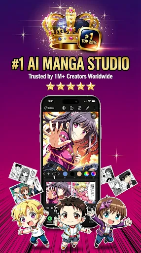 Скриншот 1 — Manga Studio: AI Comic Maker