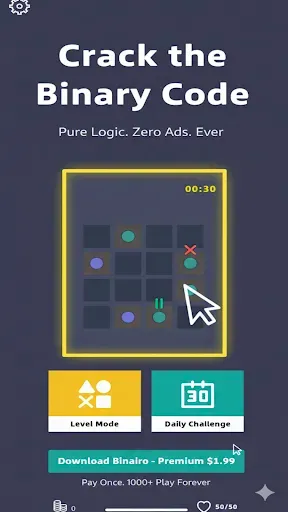Скриншот 2 — Binary Puzzle Plus