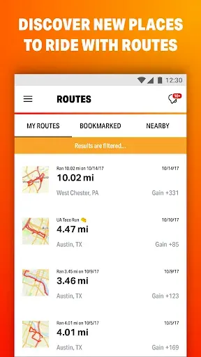 Скриншот 4 — MapMyRide: велоезда с GPS