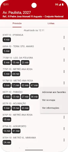 Скриншот 2 — BusFinder - Ônibus SP