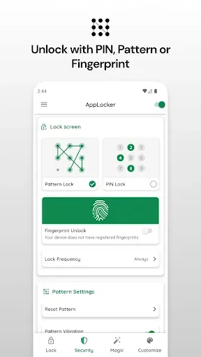Скриншот 3 — App Lock: Fingerprint, PIN