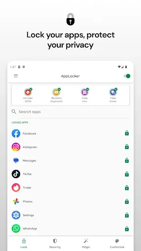Скриншот 8 — App Lock: Fingerprint, PIN