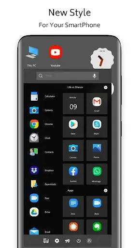 Скриншот 1 — Win 10 Dark Theme for Launcher