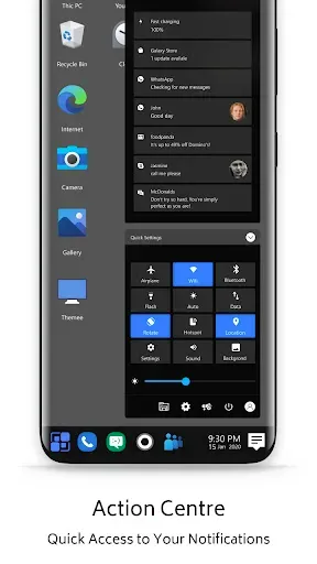 Скриншот 2 — Win 10 Dark Theme for Launcher