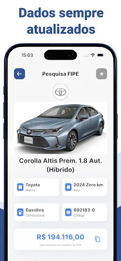 Скриншот 2 — Tabela FIPE pela placa 2026